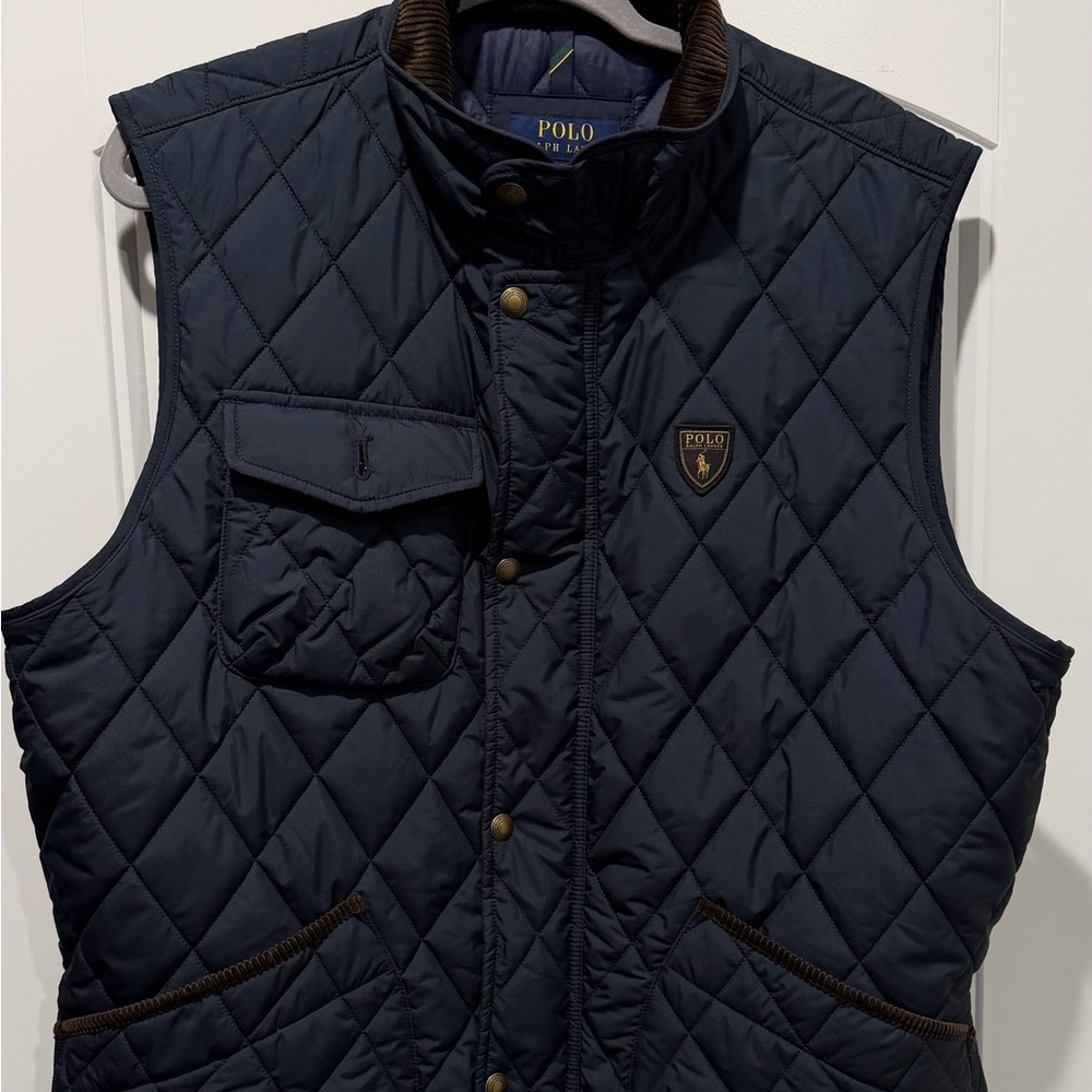 Polo by Ralph Lauren Men's Dark Blue Quilted Vest